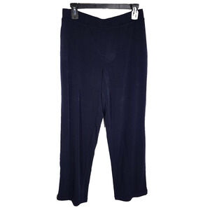 Every Day by Susan Graver Womens Petite Liquid Knit Pull On Pants Size SP Blue